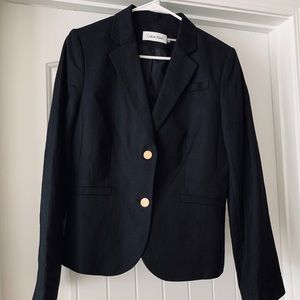 SOLD Calvin Klein Black Linen Blazer